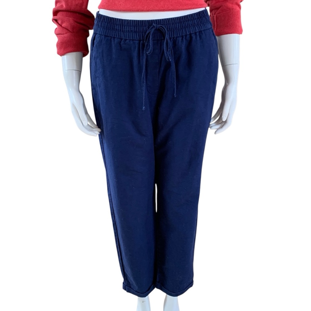 J.Crew Linen Blend Cropped Pull-On Pants Size 8